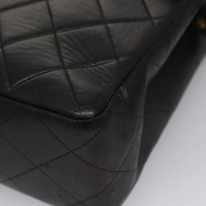 CHANEL Matelasse Chain Backpack Lamb Skin Black CC PP182