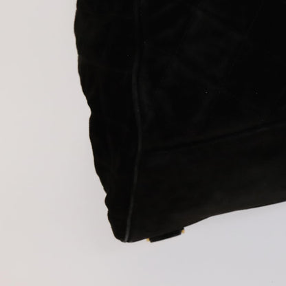 CHANEL Matelasse Chain Backpack Suede Black CC PP183