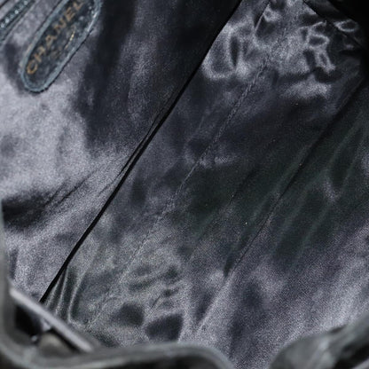CHANEL Matelasse Chain Backpack Suede Black CC PP183