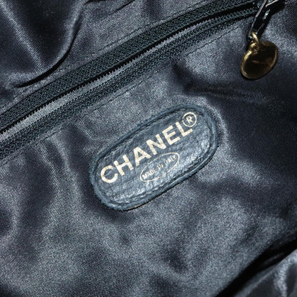 CHANEL Matelasse Chain Backpack Suede Black CC PP183