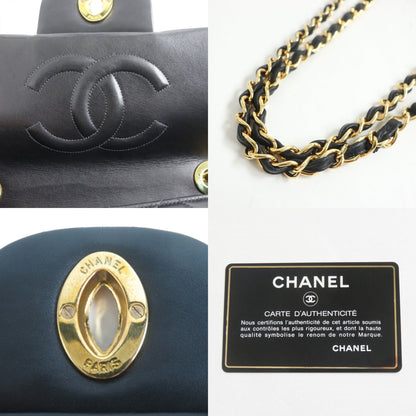 Chanel Vintage Lambskin Turnlock Flap Shoulder Bag
