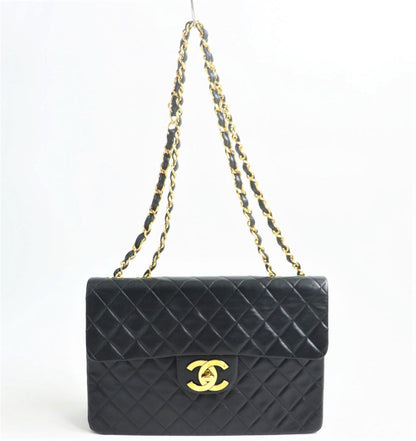 Chanel Vintage Lambskin Turnlock Flap Shoulder Bag