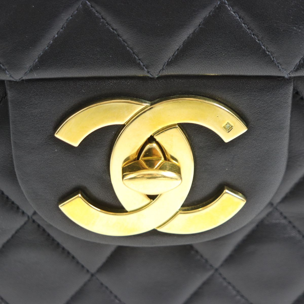 Chanel Vintage Lambskin Turnlock Flap Shoulder Bag