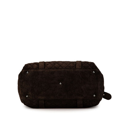 Chanel Suede Matelasse Coco Mark Tote Bag