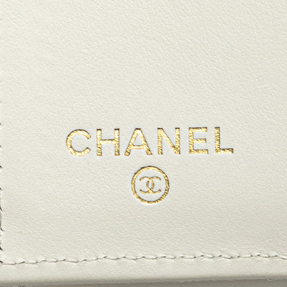 Chanel Caviar Skin Matelasse Coco Mark Rhinestone Wallet