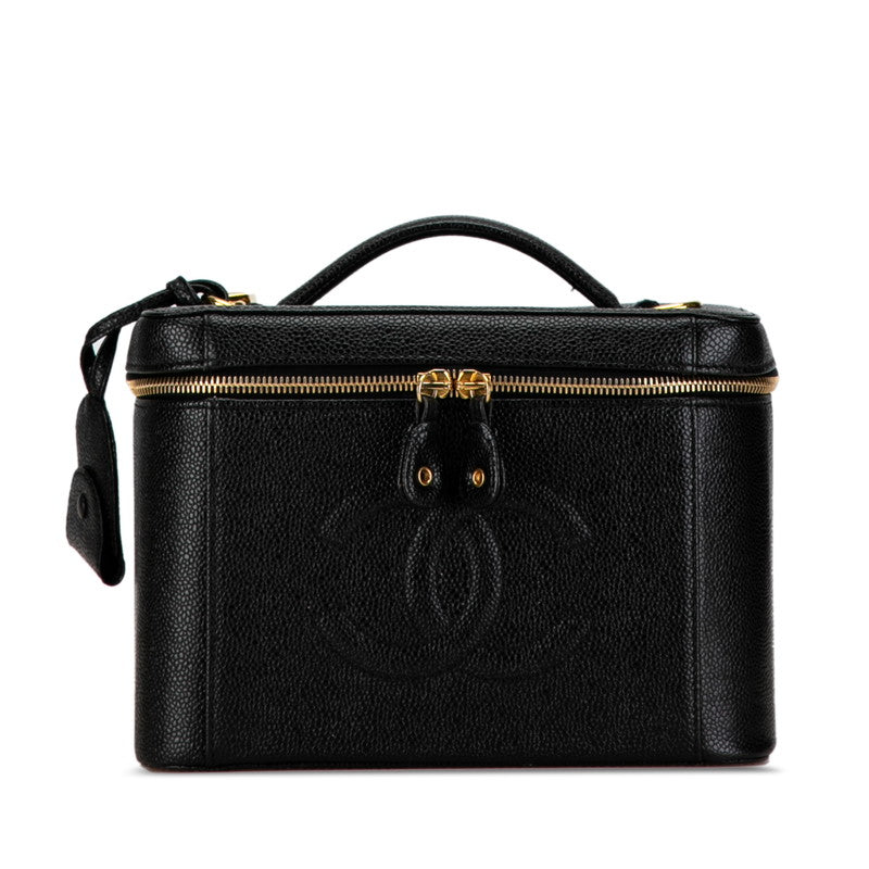 Chanel Caviar Skin Coco Mark Vanity Handbag