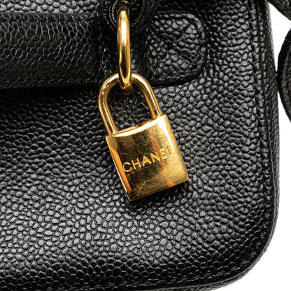 Chanel Caviar Skin Coco Mark Vanity Handbag