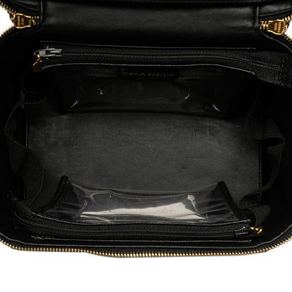 Chanel Caviar Skin Coco Mark Vanity Handbag