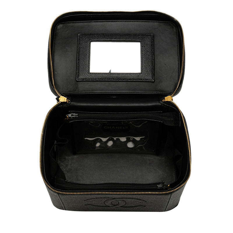 Chanel Caviar Skin Coco Mark Vanity Handbag