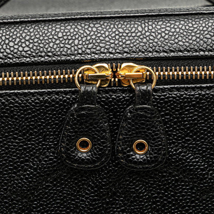 Chanel Caviar Skin Coco Mark Vanity Handbag