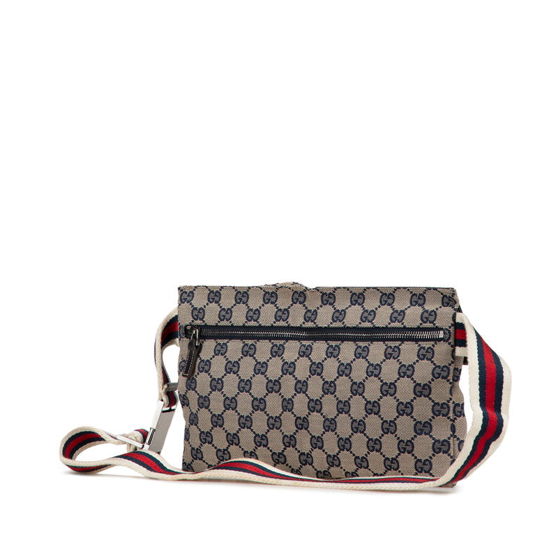 Gucci Canvas Leather Waist Bag 28566