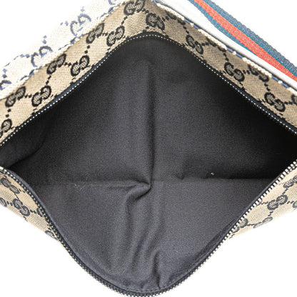 Gucci Canvas Leather Waist Bag 28566