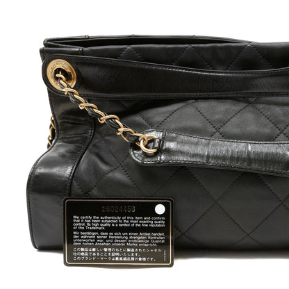 Chanel Black Calfskin Shopper Tote with Gold Hardware