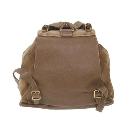 GUCCI Bamboo Backpack Suede Brown 003 1817 0016  th4222
