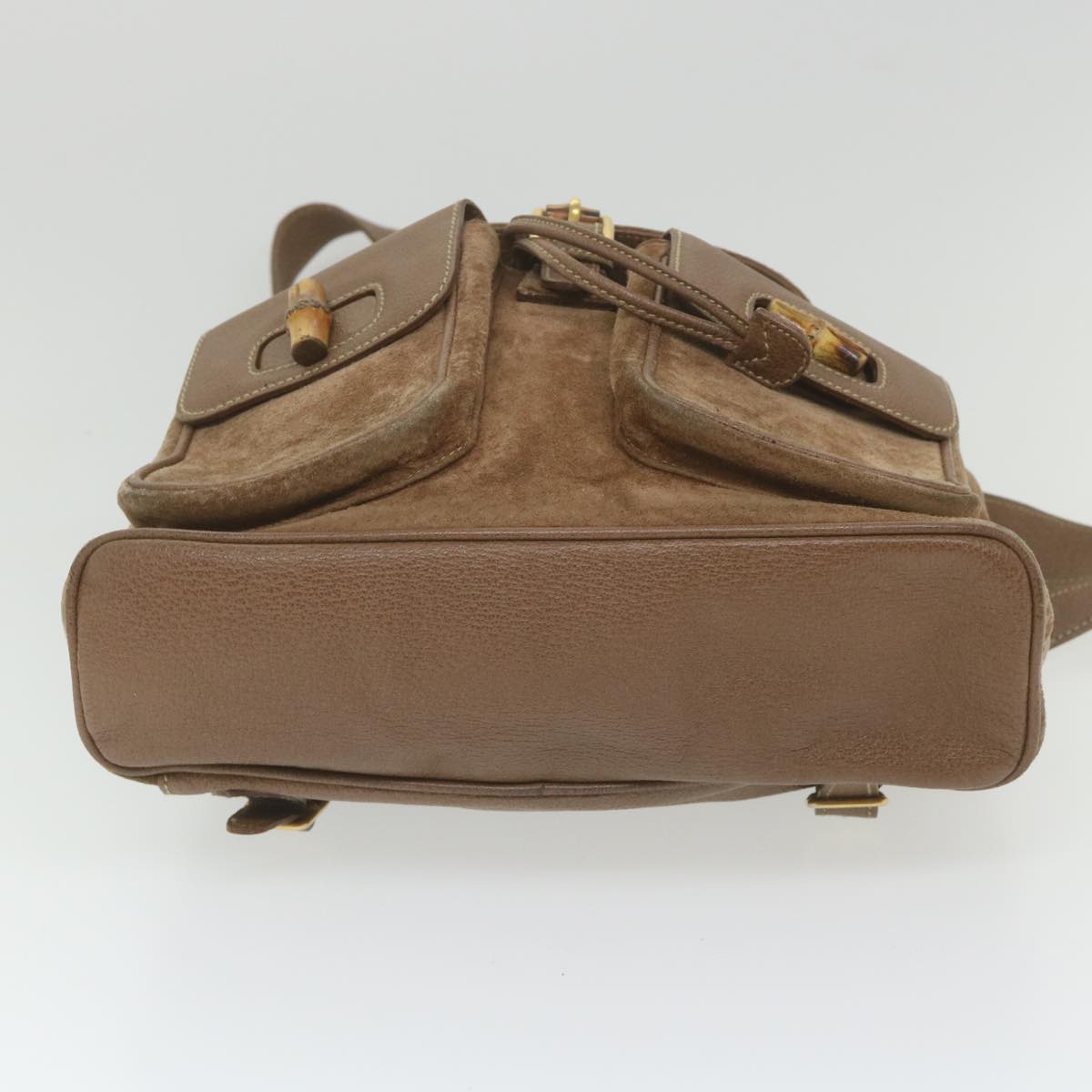 GUCCI Bamboo Backpack Suede Brown 003 1817 0016  th4222