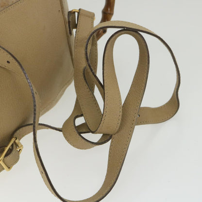 GUCCI Bamboo Backpack Suede Beige  th4299