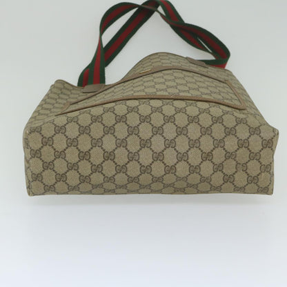 GUCCI GG Supreme Web Sherry Line Tote Bag Beige Red Green 39 02 003  th4362