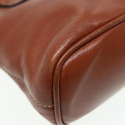 GUCCI Bamboo Hand Bag Leather 2way Brown Gold 007 1014 0231  th5242