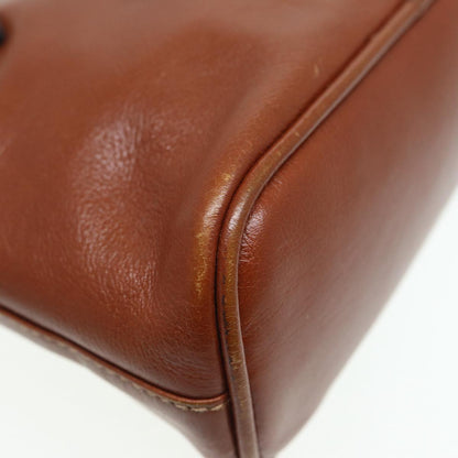 GUCCI Bamboo Hand Bag Leather 2way Brown Gold 007 1014 0231  th5242