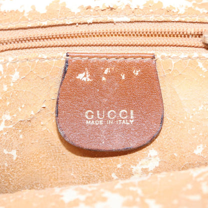 GUCCI Bamboo Hand Bag Leather 2way Brown Gold 007 1014 0231  th5242