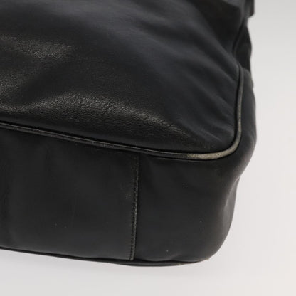 GUCCI Bamboo Shoulder Bag Leather 2way Black Gold 001.123.1577  th5460