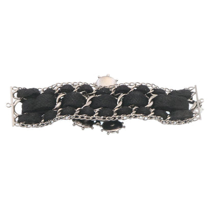 CHANEL Bangle Bracelet Metal Black CC am1441sSA