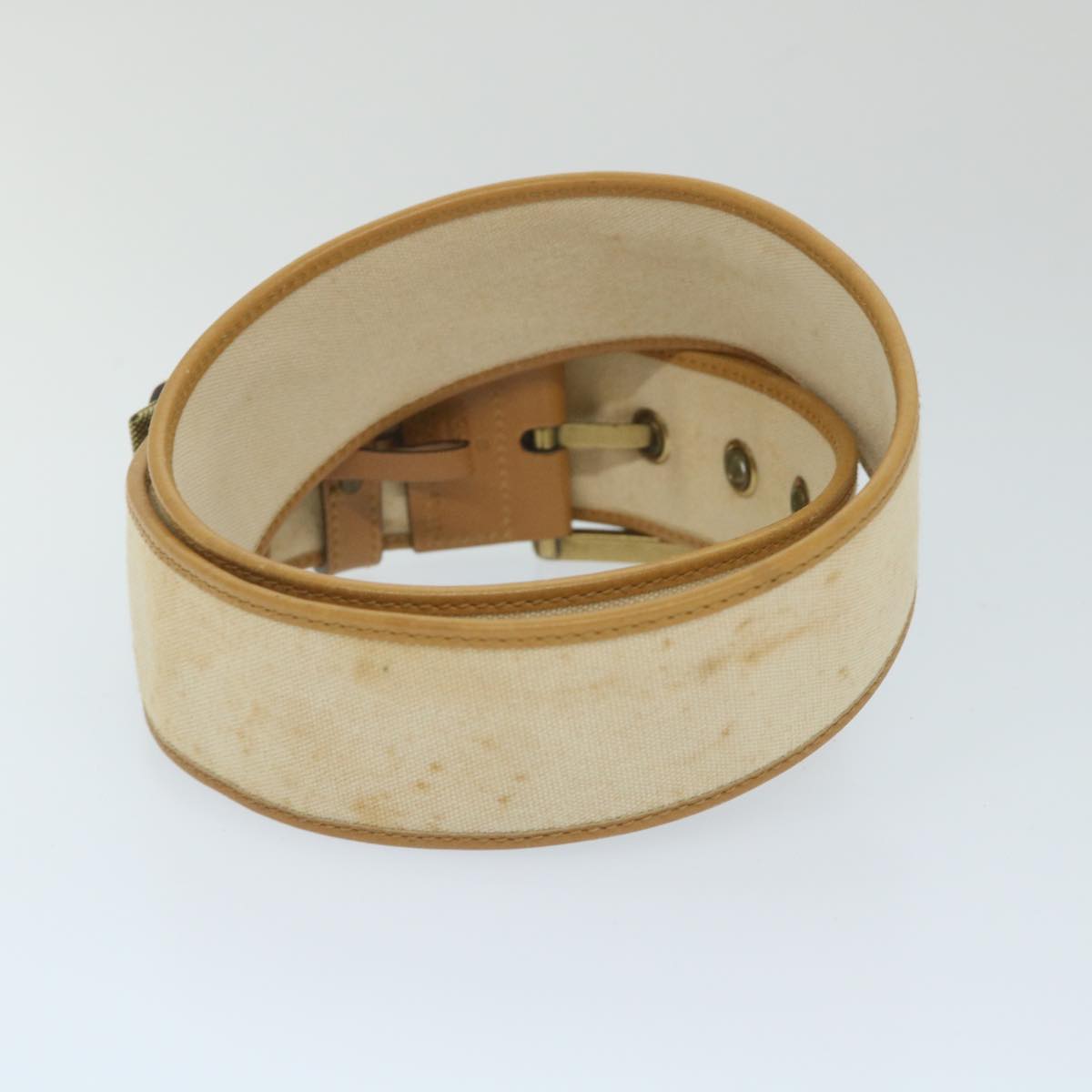 GUCCI Belt Canvas 30.3""-32.3"" Beige Brown 109327 1278