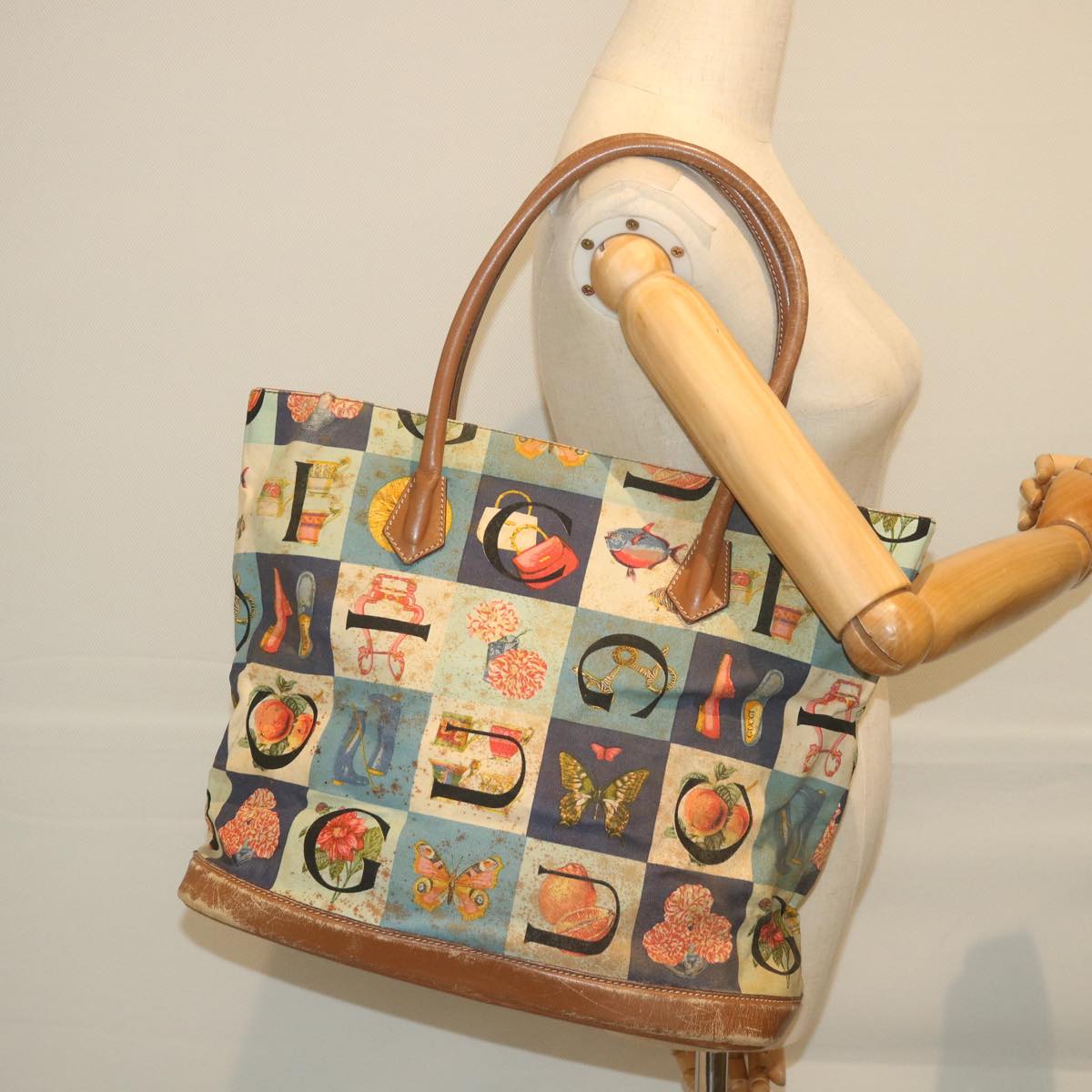 GUCCI Tote Bag Canvas Multicolor 1331