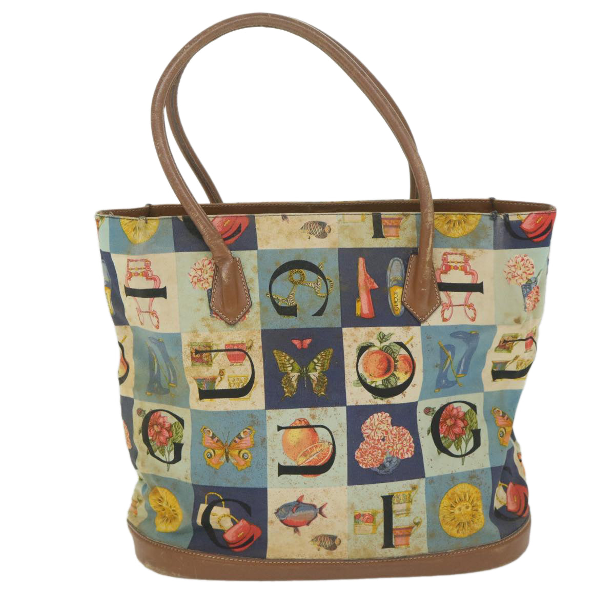 GUCCI Tote Bag Canvas Multicolor 1331
