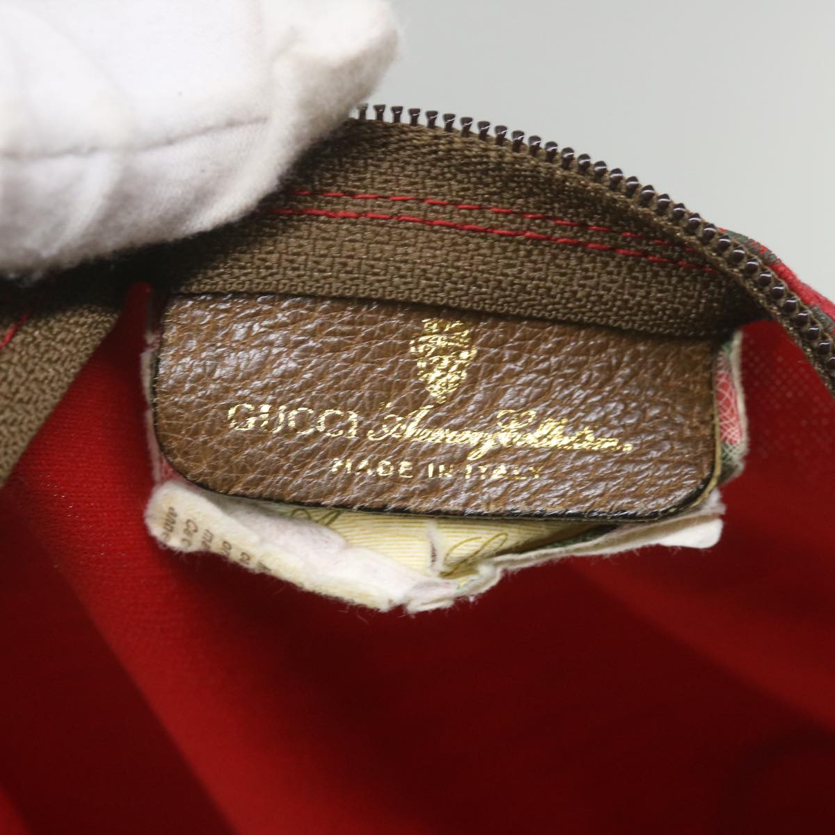 GUCCI Boston Bag Coated Canvas Red 89 19 001 1362