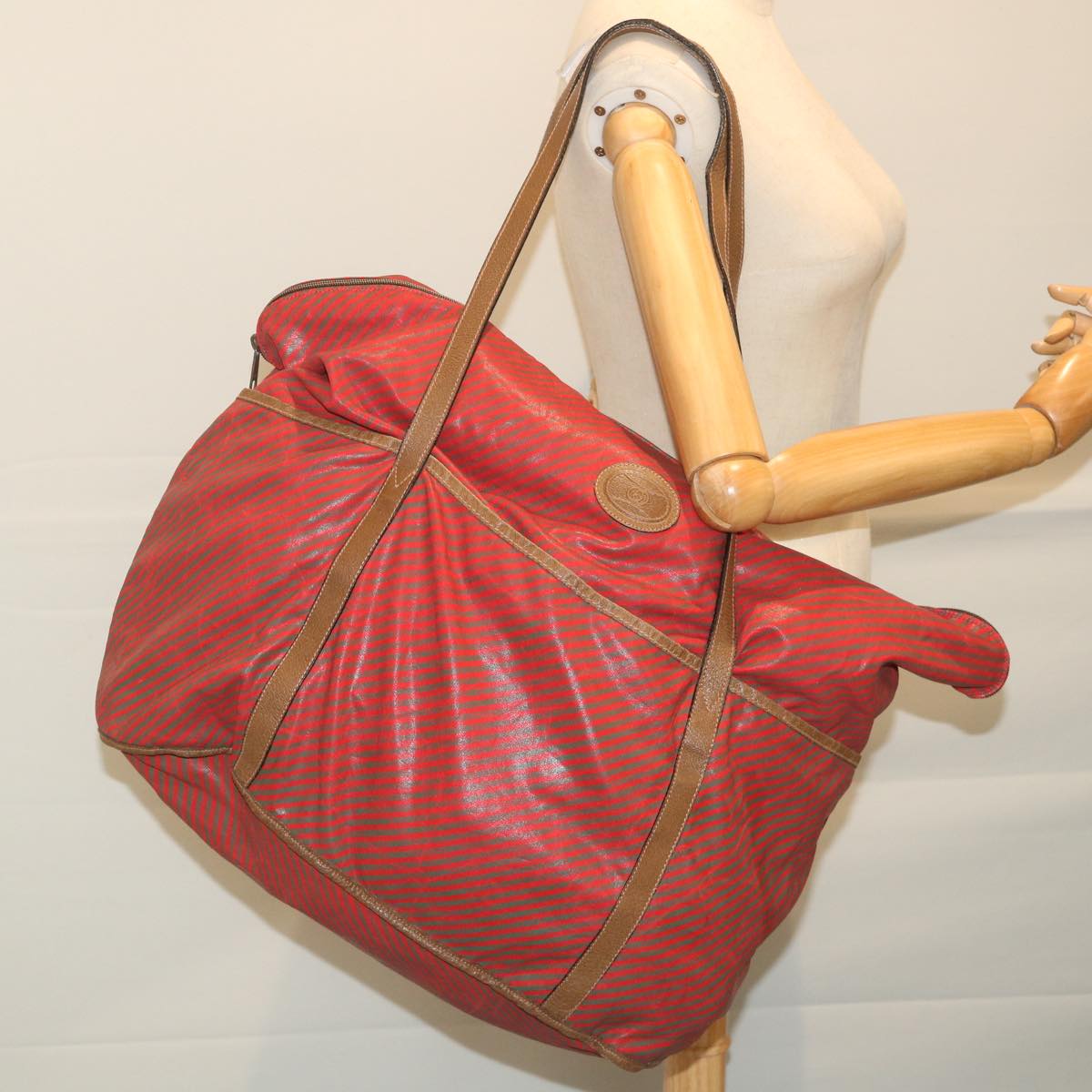 GUCCI Boston Bag Coated Canvas Red 89 19 001 1362