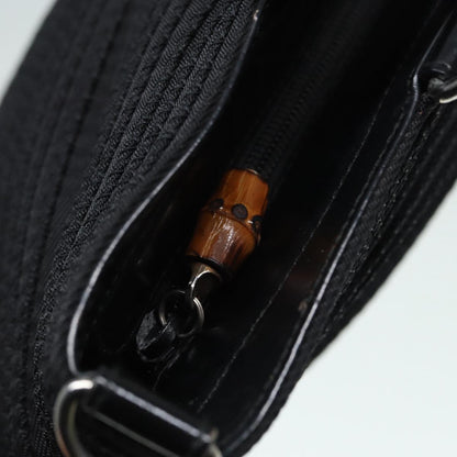 GUCCI Bamboo Shoulder Bag Nylon 2way Black 002 1998 0441 2050