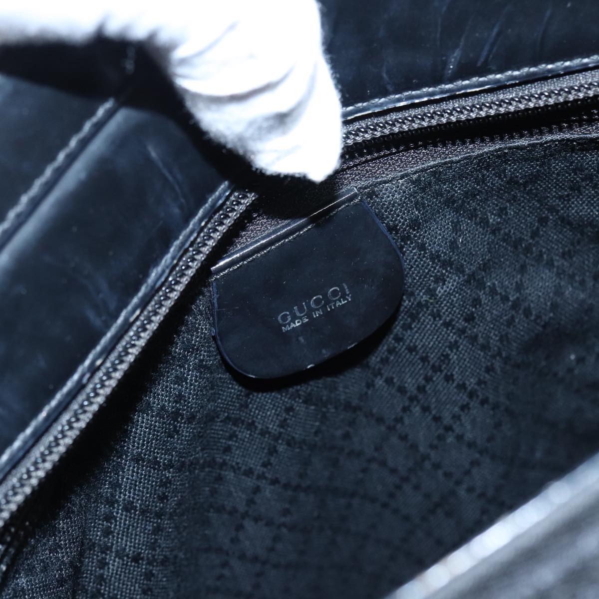 GUCCI Bamboo Shoulder Bag Nylon 2way Black 002 1998 0441 2050