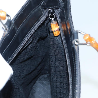 GUCCI Bamboo Shoulder Bag Nylon 2way Black 002 1998 0441 2050