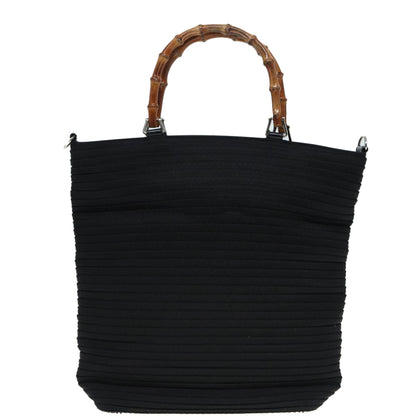 GUCCI Bamboo Shoulder Bag Nylon 2way Black 002 1998 0441 2050