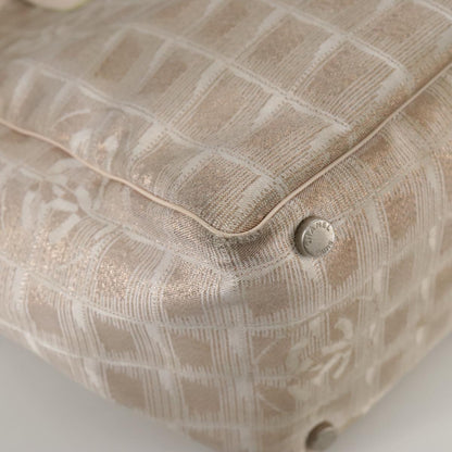 CHANEL New Travel line Tote Bag Nylon Beige CC ti2609