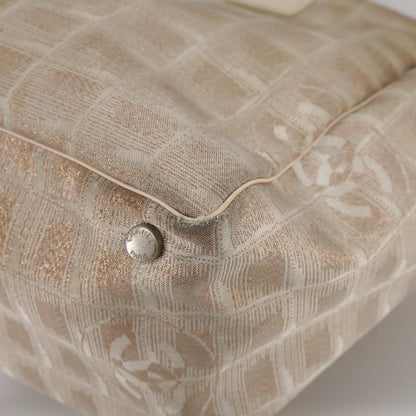 CHANEL New Travel line Tote Bag Nylon Beige CC ti2609