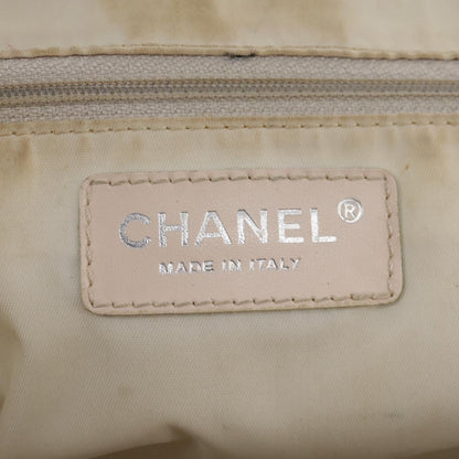 CHANEL New Travel line Tote Bag Nylon Beige CC ti2609