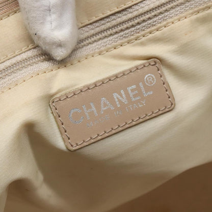 CHANEL New Travel line Tote Bag Nylon Beige CC ti2630