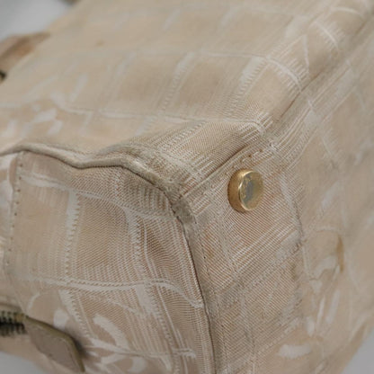 CHANEL New Travel line Hand Bag Nylon Beige CC ti2693
