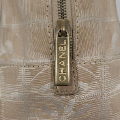 CHANEL New Travel line Hand Bag Nylon Beige CC ti2693
