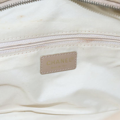 CHANEL New Travel line Hand Bag Nylon Beige CC ti2693