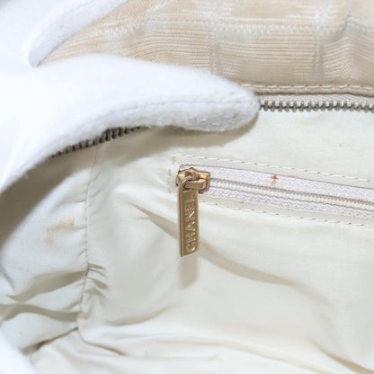 CHANEL New Travel line Hand Bag Nylon Beige CC ti2693
