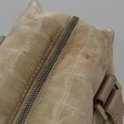 CHANEL New Travel line Hand Bag Nylon Beige CC ti2693