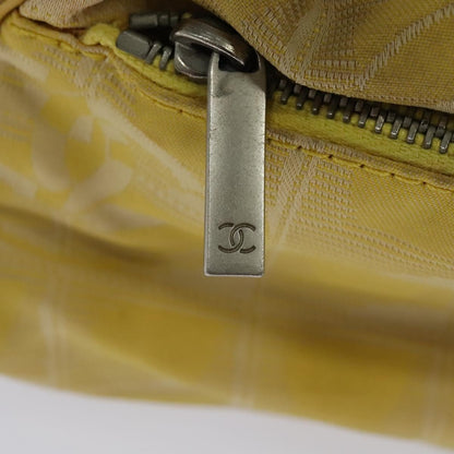 CHANEL New Travel line Hand Bag Nylon Yellow CC ti2710