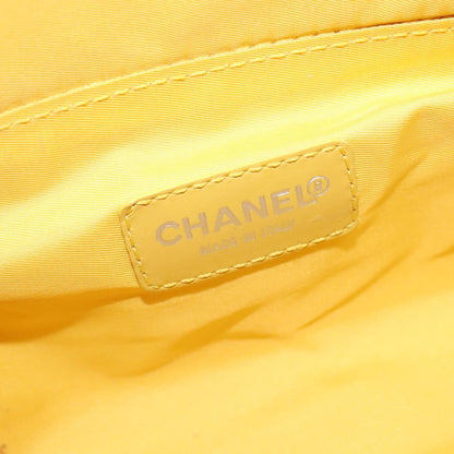 CHANEL New Travel line Hand Bag Nylon Yellow CC ti2710