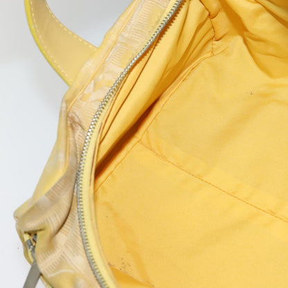 CHANEL New Travel line Hand Bag Nylon Yellow CC ti2710