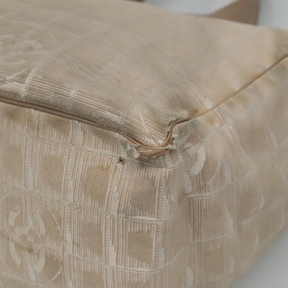 CHANEL New Travel line Tote Bag Nylon Beige CC ti2712