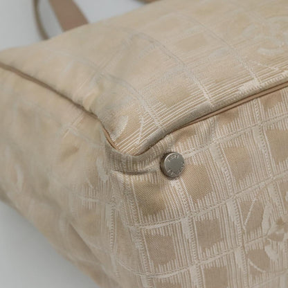 CHANEL New Travel line Tote Bag Nylon Beige CC ti2712