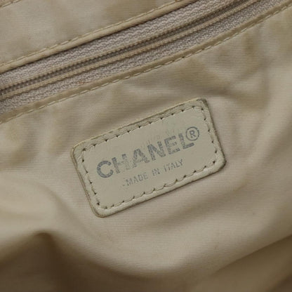 CHANEL New Travel line Tote Bag Nylon Beige CC ti2712